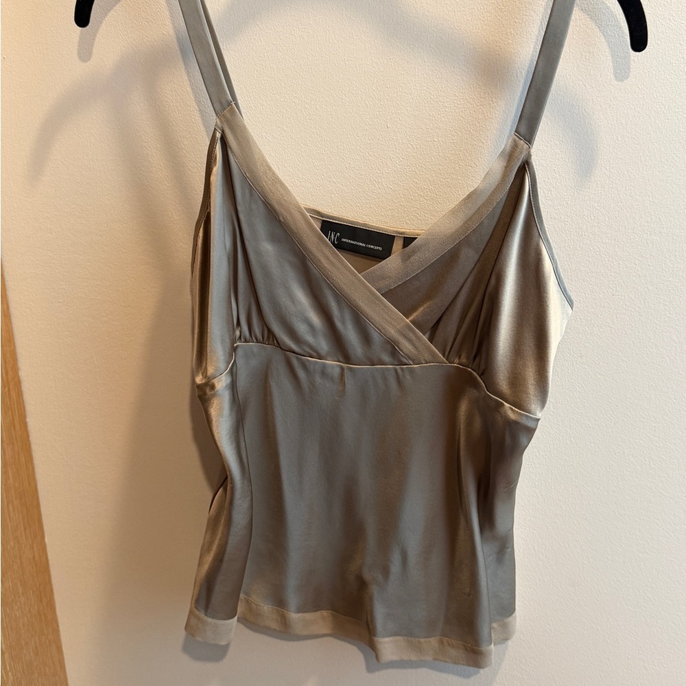 INC International Concepts Satin Taupe Cami Top